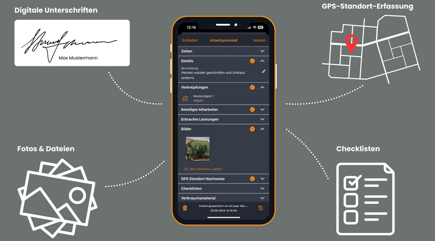 Hausmeisterapp Arbeitsprotokoll